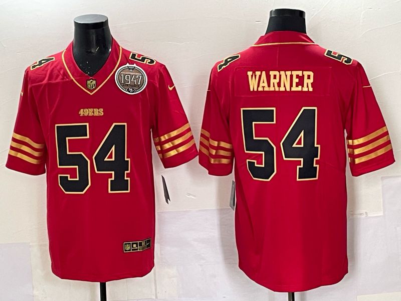 Men Nike San Francisco 49ers #54 Warner red Limited NFL 2025 Jersey 0059